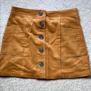 Corduroy tan colored skirt